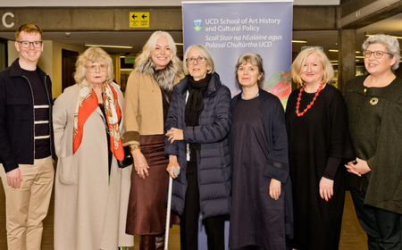 Group photo, faculty and guests at the UCD School of Art History & Cultural Policy Annual Alumni Lecture, marking the School’s 60th anniversary.